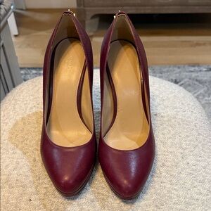 MICHAEL Michael Kors Burgundy Leather Heels